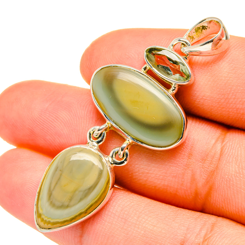 Willow Creek Jasper, Peridot Pendants handcrafted by Anasilvercos - PD6939
