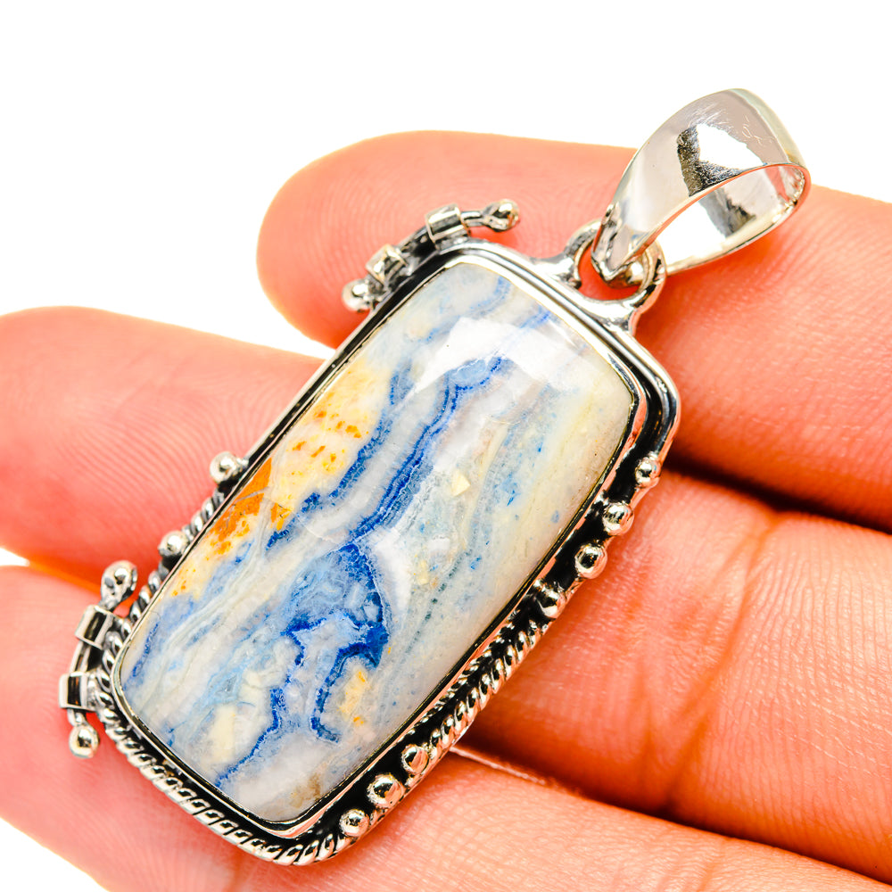 Blue Scheelite Pendants handcrafted by Anasilvercos - PD6972
