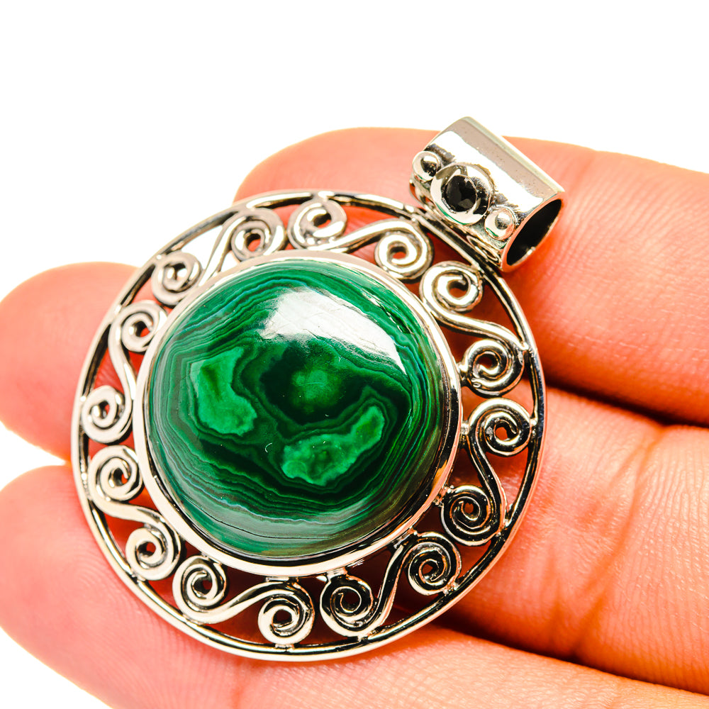 Malachite Pendants handcrafted by Anasilvercos - PD6985