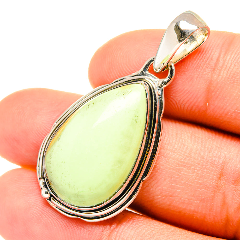 Lemon Chrysoprase Pendants handcrafted by Anasilvercos - PD6994