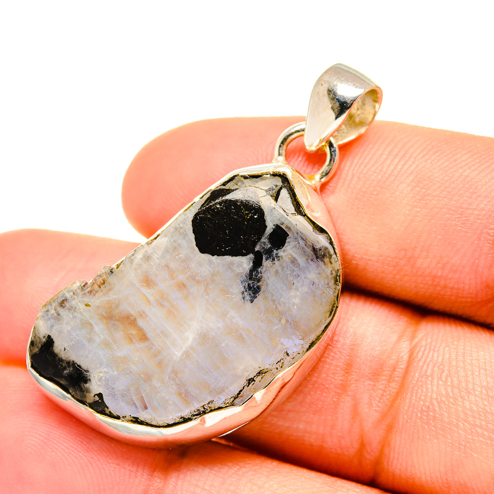 Rainbow Moonstone Pendants handcrafted by Anasilvercos - PD7002