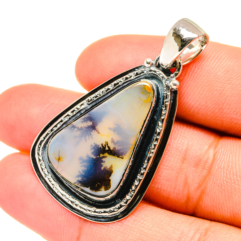 Scenic Dendritic Agate Pendants handcrafted by Anasilvercos - PD7009