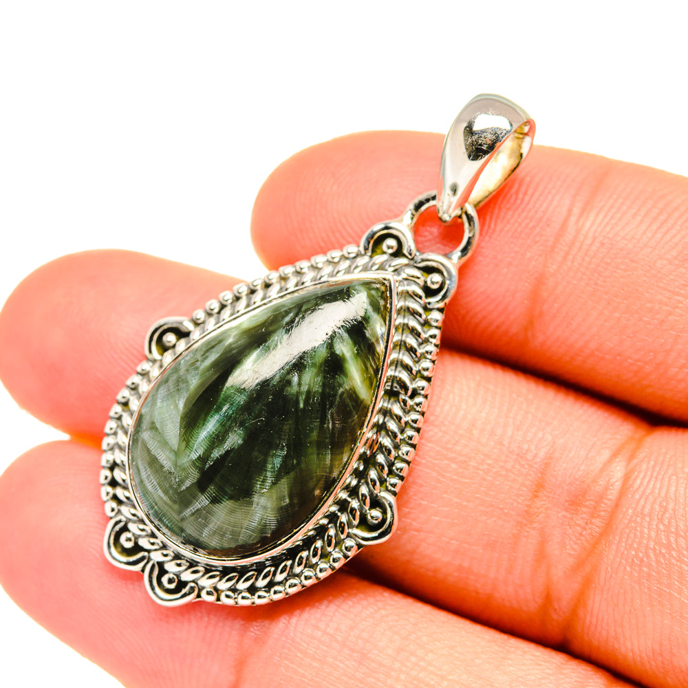 Seraphinite Pendants handcrafted by Anasilvercos - PD7015