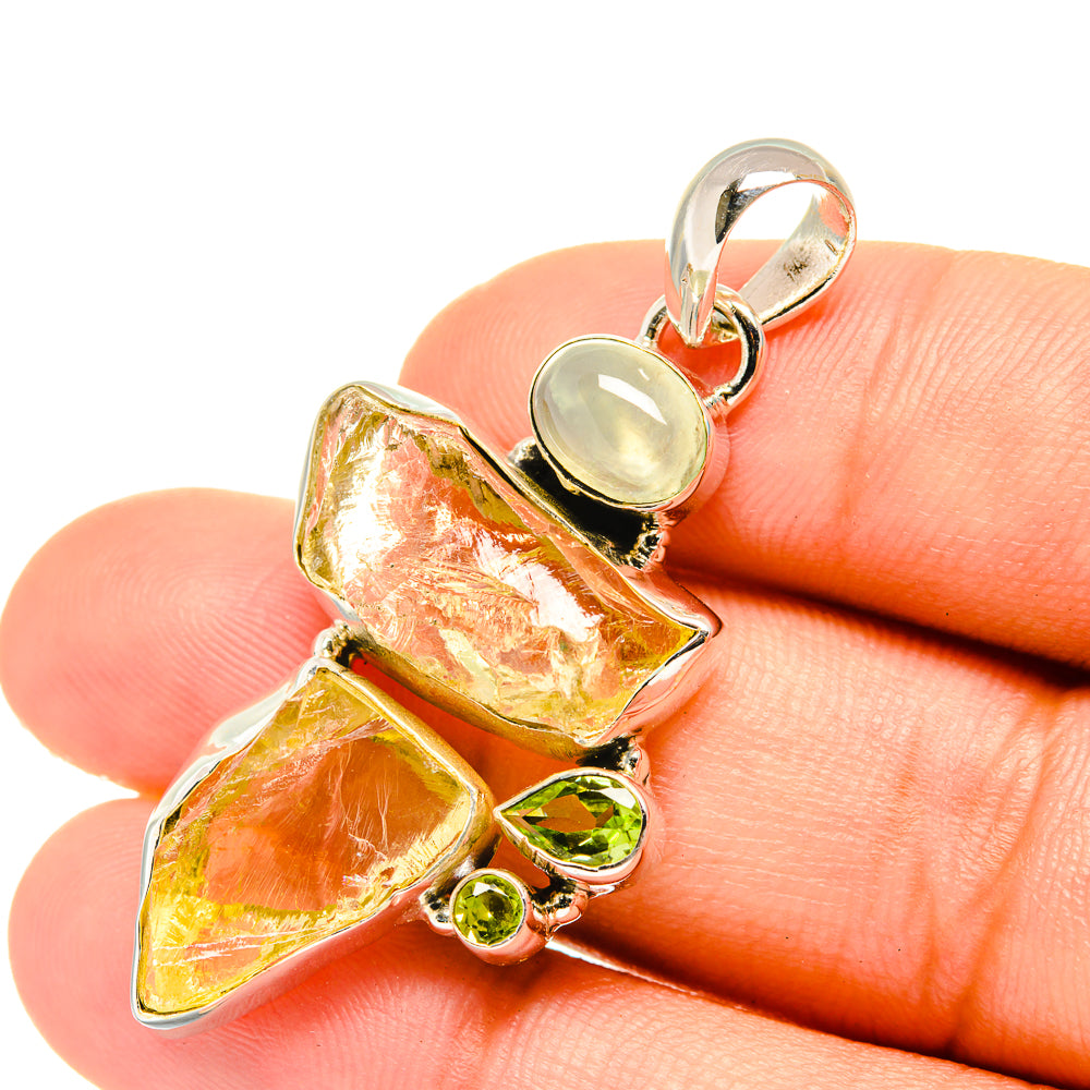 Citrine Pendants handcrafted by Anasilvercos - PD7040