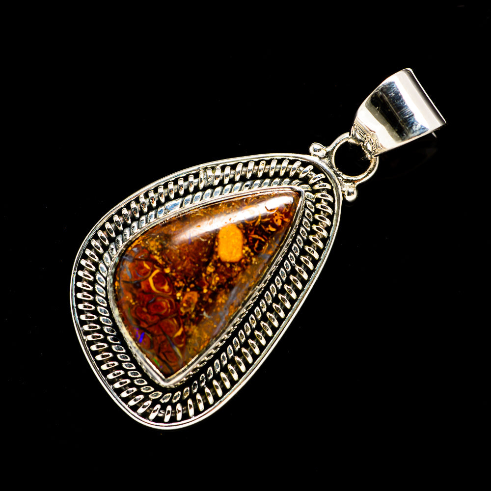 Boulder Opal Pendants handcrafted by Anasilvercos - PD704036