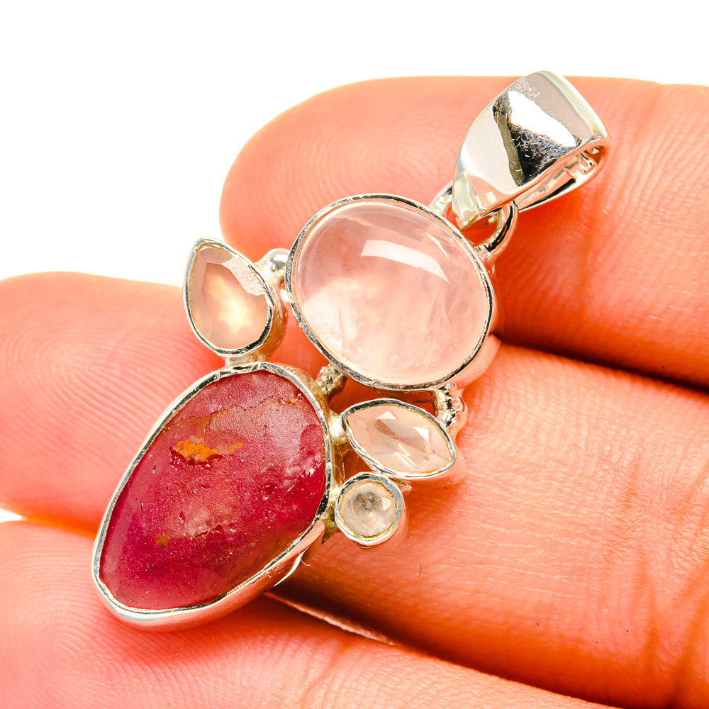 Pink Tourmaline Pendants handcrafted by Anasilvercos - PD7042