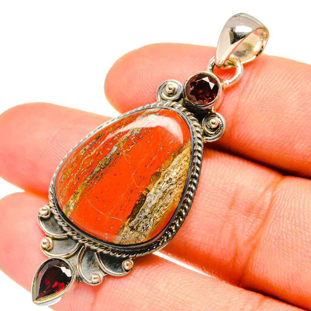 Red Jasper Pendants handcrafted by Anasilvercos - PD7048