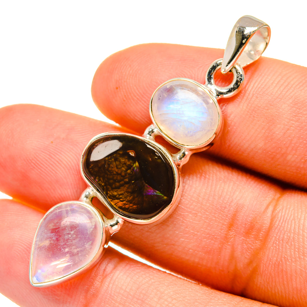 Mexican Fire Agate Pendants handcrafted by Anasilvercos - PD7070