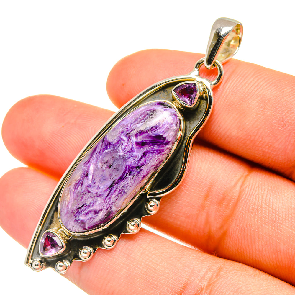 Charoite Pendants handcrafted by Anasilvercos - PD7076