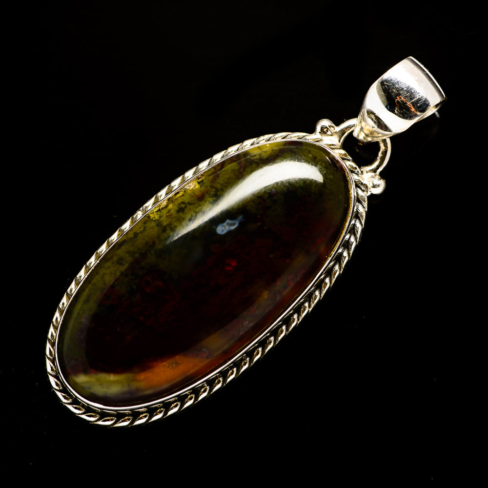Indonesian Plume Agate Pendants handcrafted by Anasilvercos - PD707871