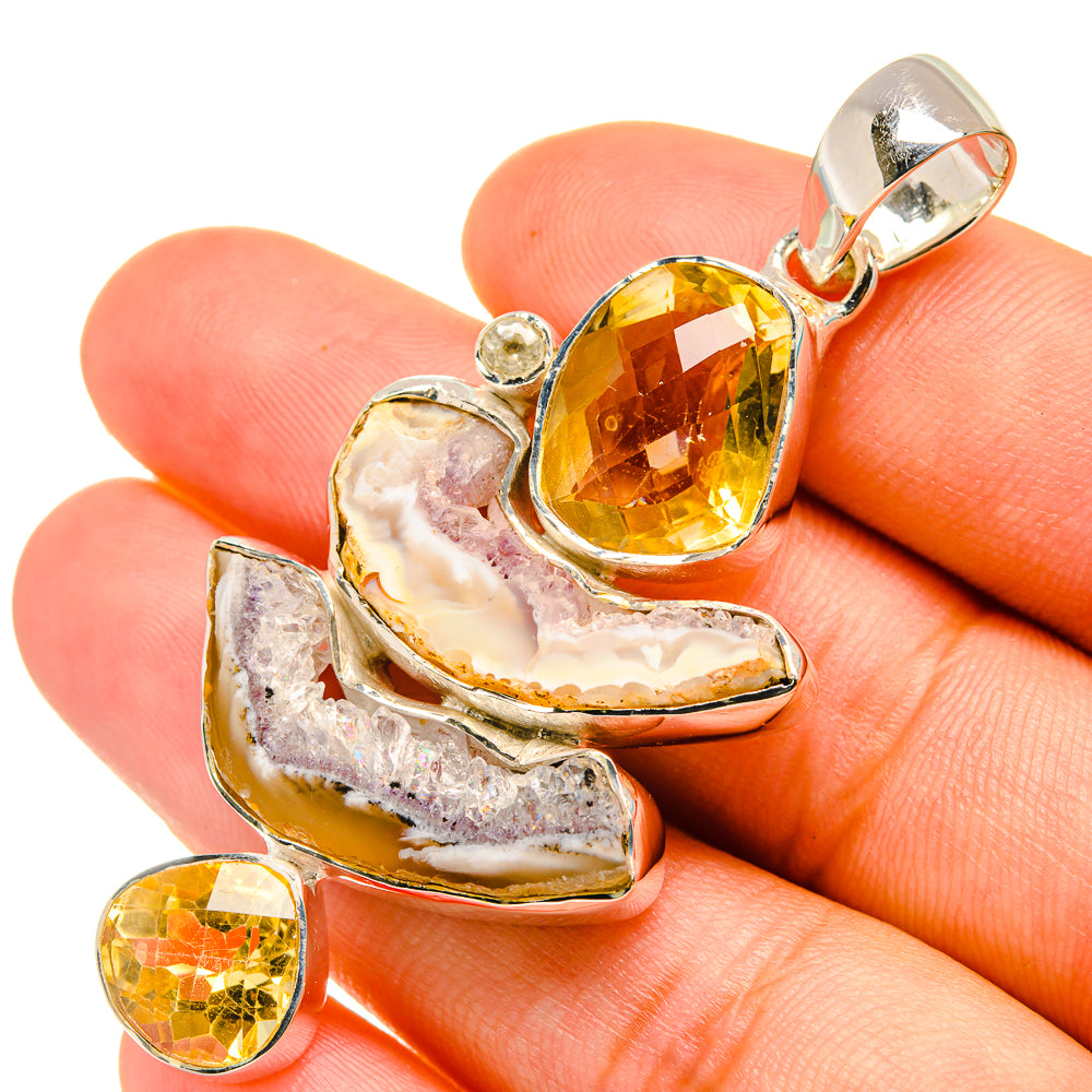 Amethyst Crystal Pendants handcrafted by Anasilvercos - PD7081