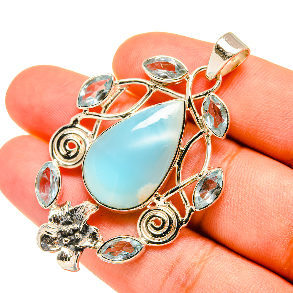 Larimar Pendants handcrafted by Anasilvercos - PD7097