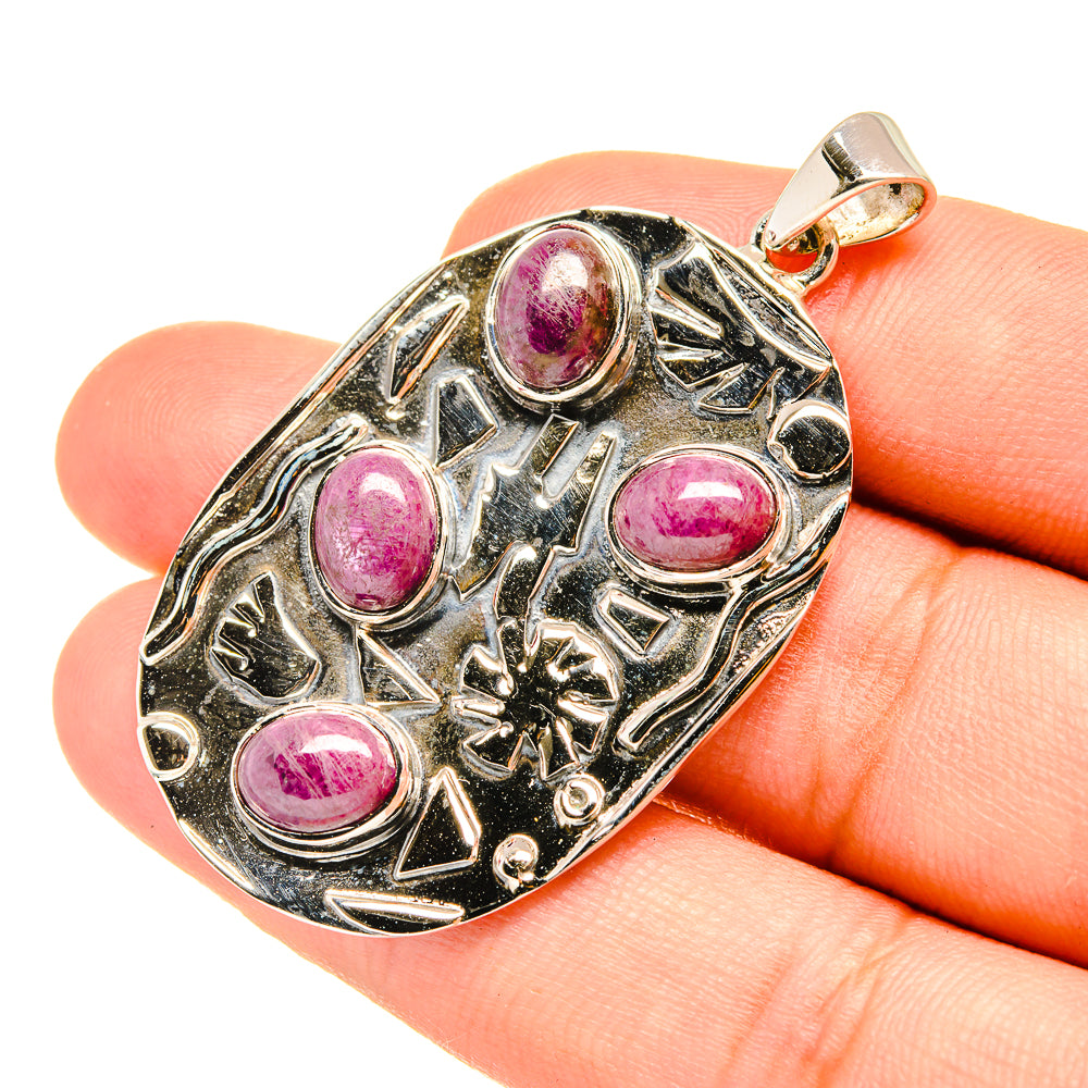 Ruby Pendants handcrafted by Anasilvercos - PD7098