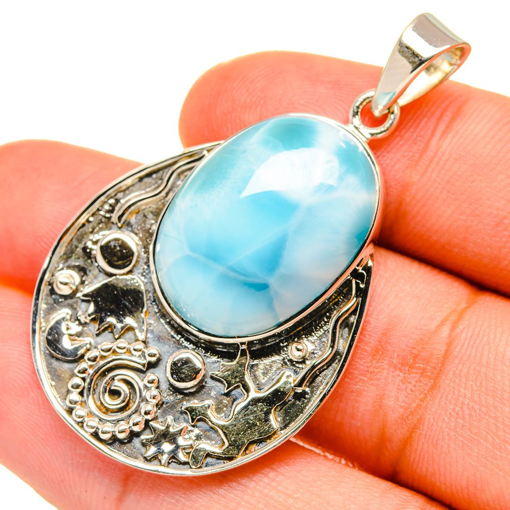 Larimar Pendants handcrafted by Anasilvercos - PD7101