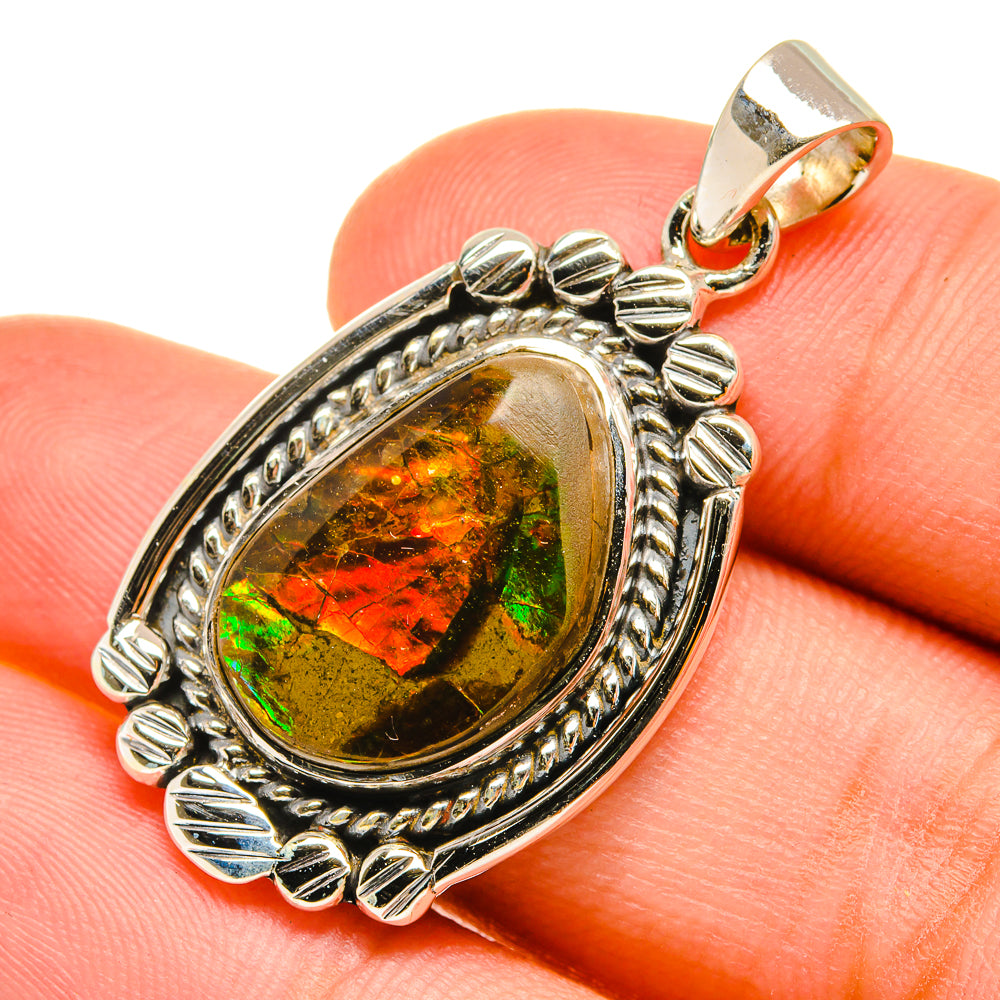 Ammolite Pendants handcrafted by Anasilvercos - PD7110