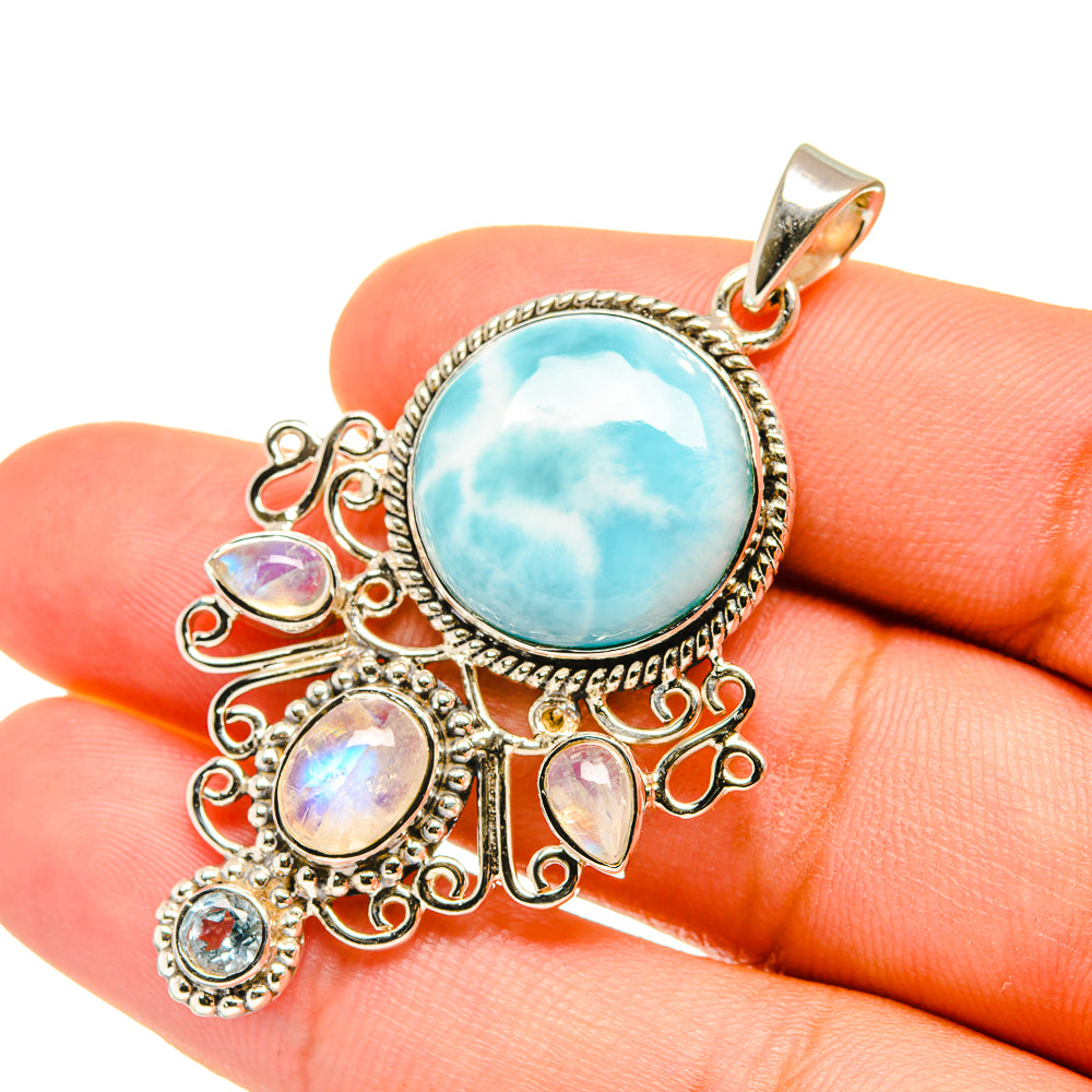 Larimar Pendants handcrafted by Anasilvercos - PD7115