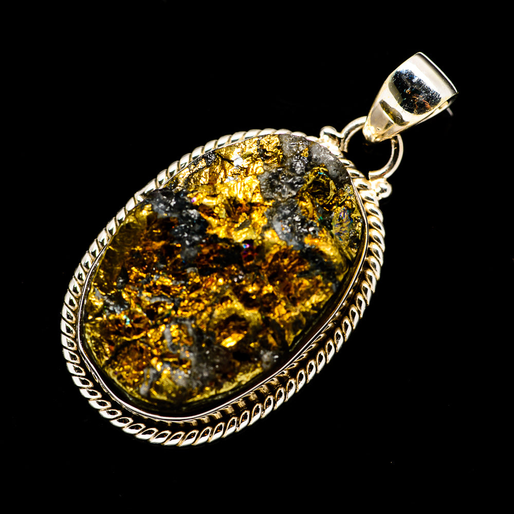 Spectro Pyrite Druzy Pendants handcrafted by Anasilvercos - PD711791