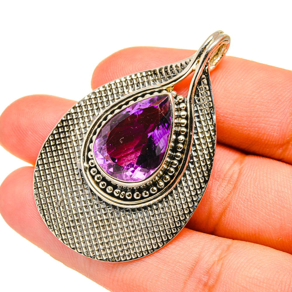 Amethyst Pendants handcrafted by Anasilvercos - PD7124