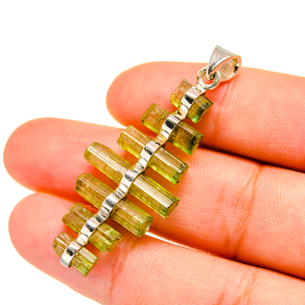 Green Fluorite Pendants handcrafted by Anasilvercos - PD7137