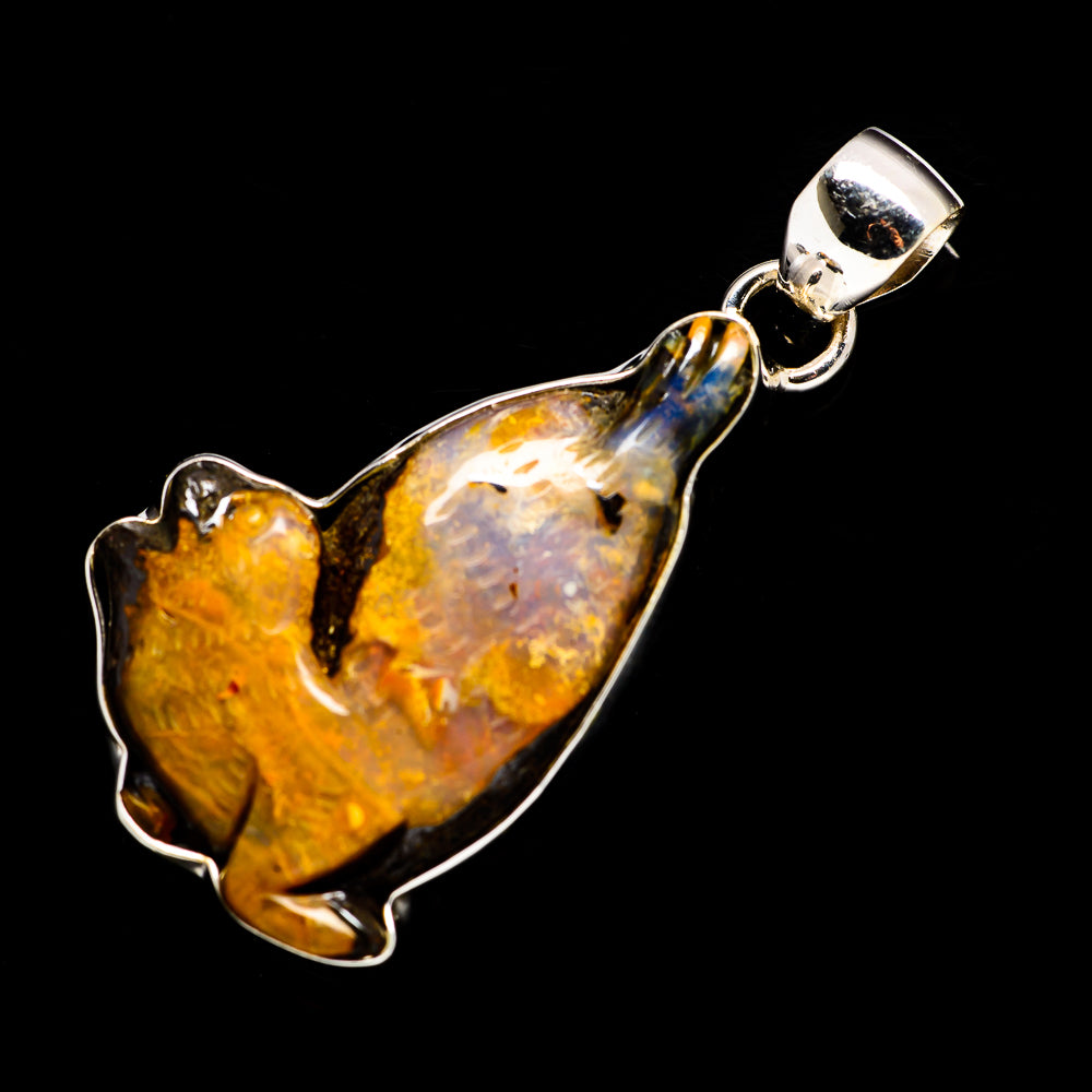 Boulder Opal Pendants handcrafted by Anasilvercos - PD715634