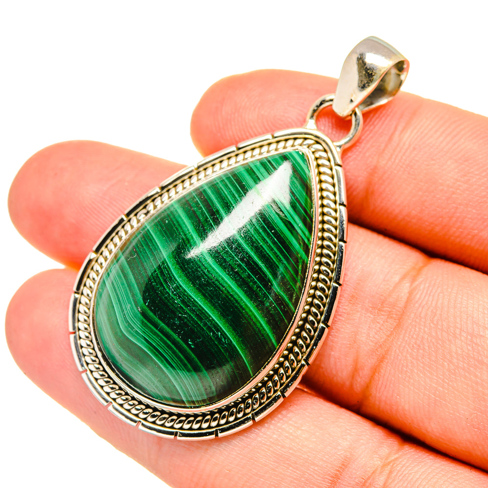 Malachite Pendants handcrafted by Anasilvercos - PD7163