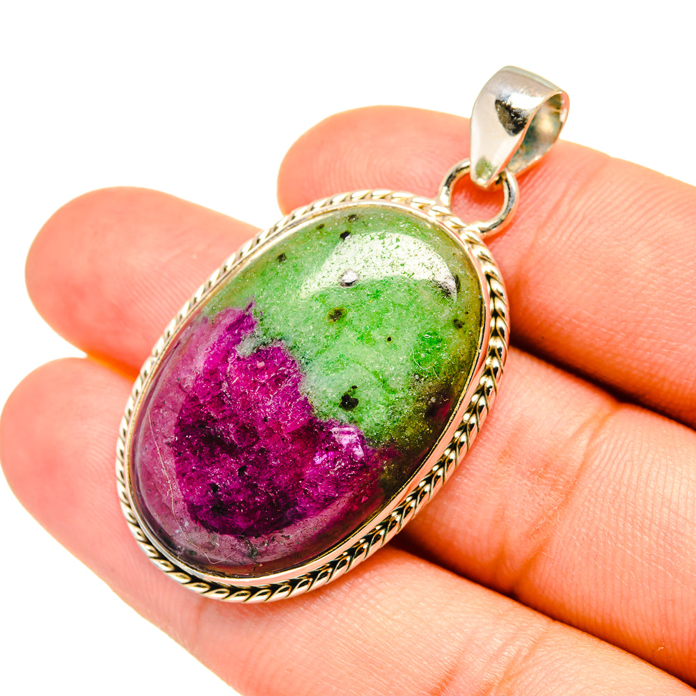 Ruby Zoisite Pendants handcrafted by Anasilvercos - PD7170