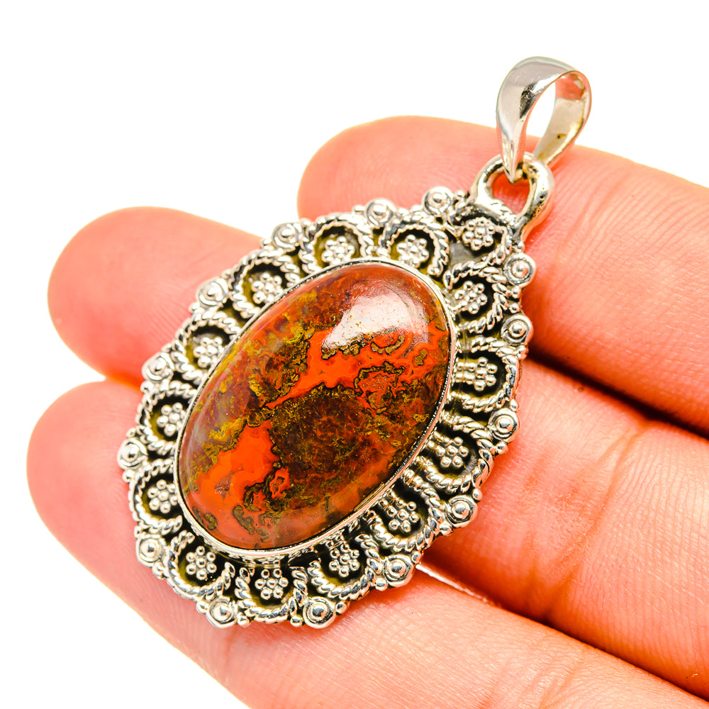 Moroccan Agate Pendants handcrafted by Anasilvercos - PD7171