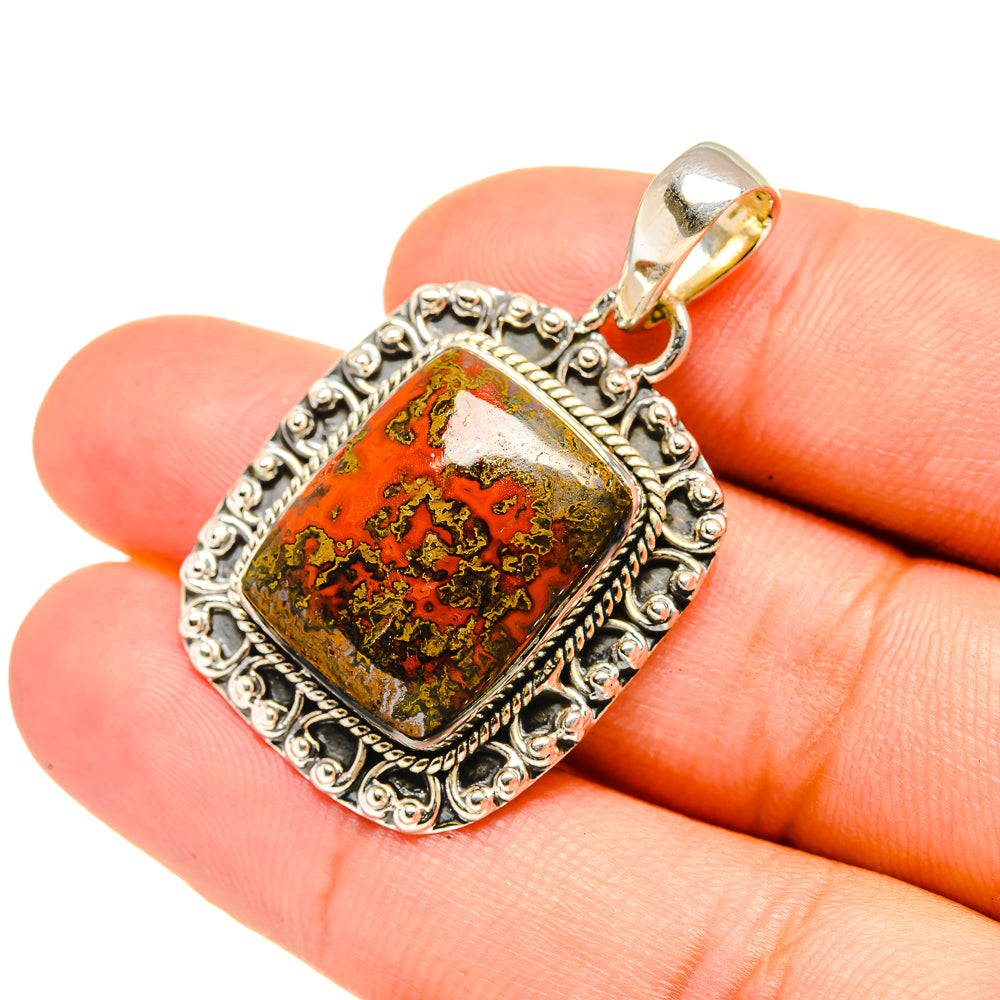 Moroccan Agate Pendants handcrafted by Anasilvercos - PD7175