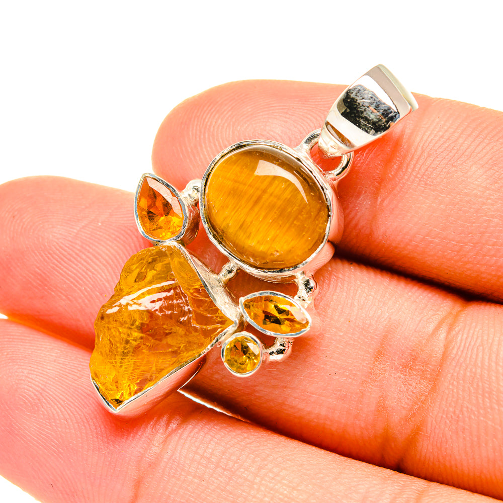 Citrine Pendants handcrafted by Anasilvercos - PD7180