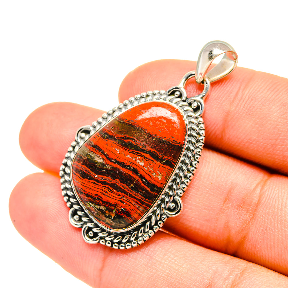 Red Jasper Pendants handcrafted by Anasilvercos - PD7187