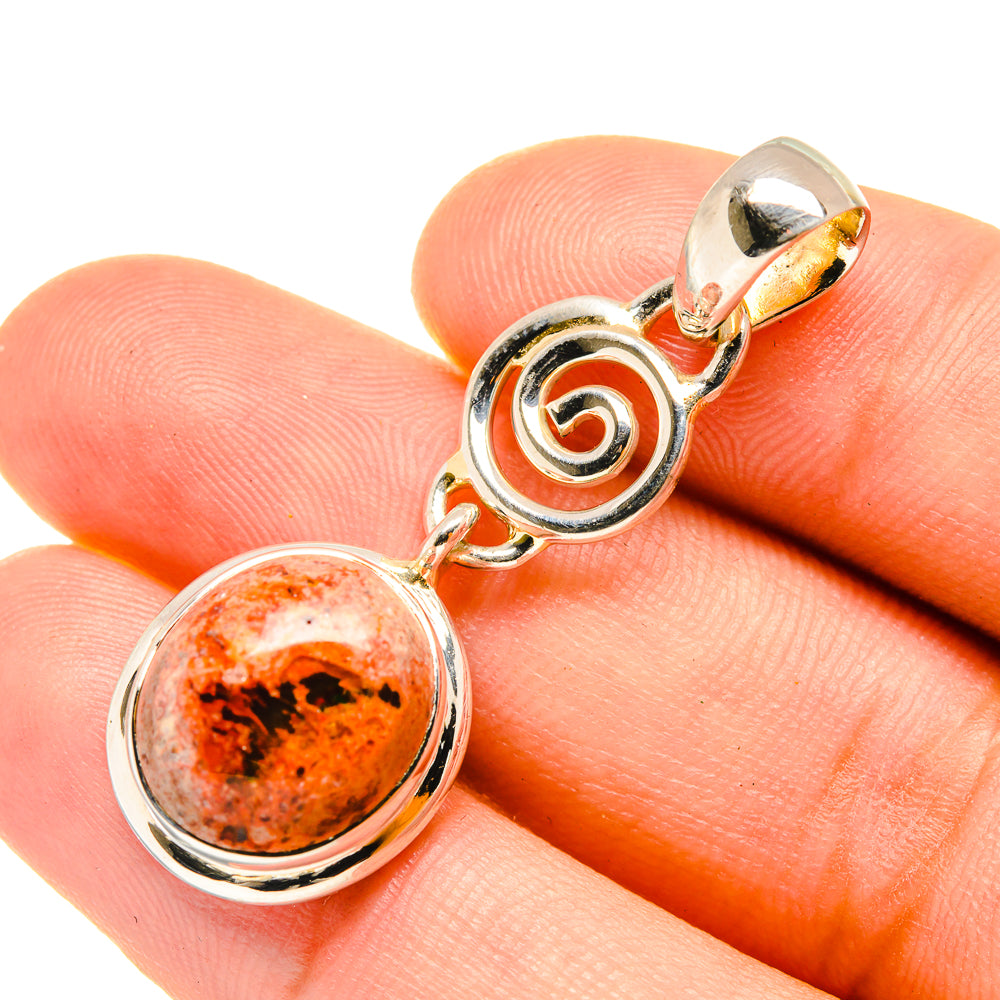 Mexican Fire Opal Pendants handcrafted by Anasilvercos - PD7188