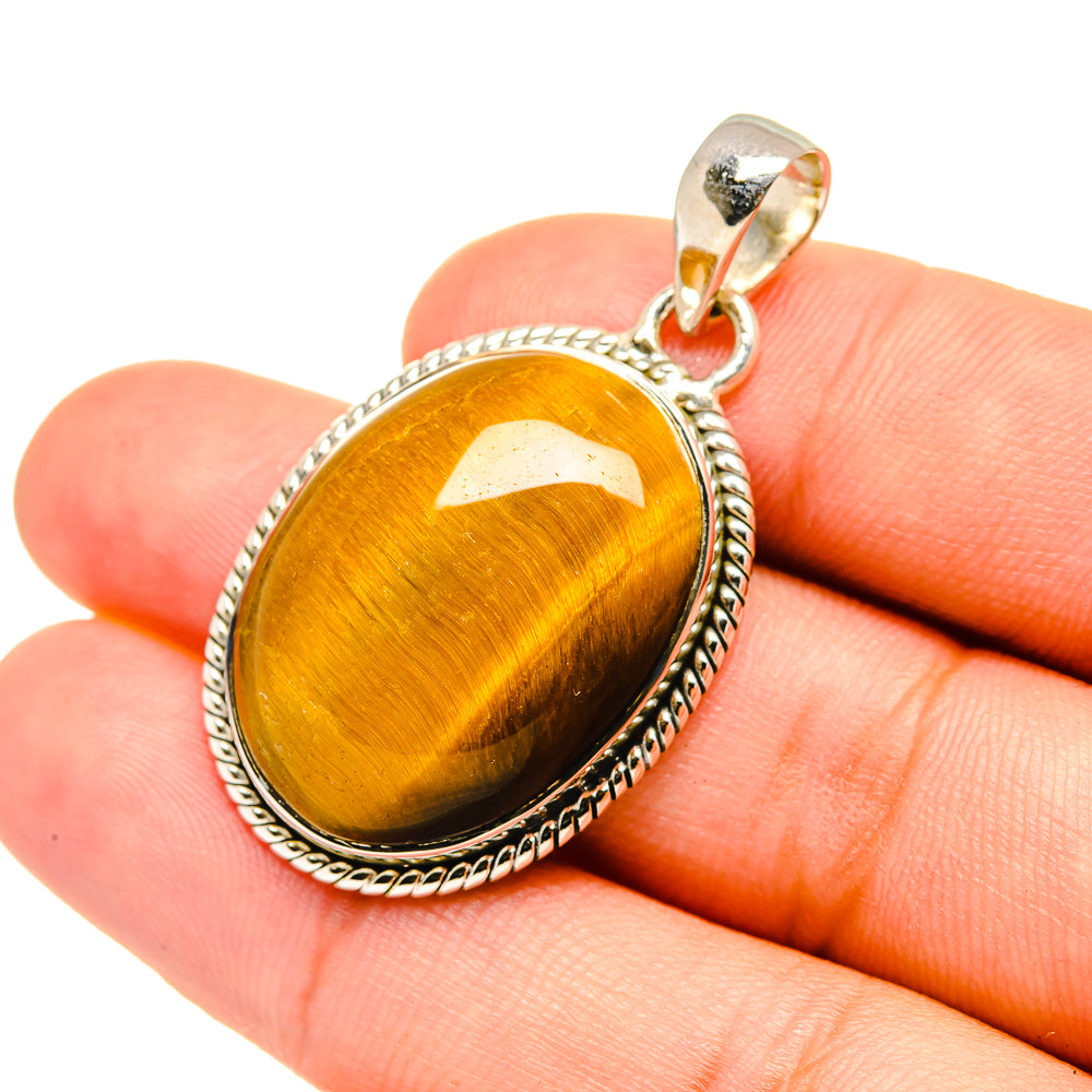 Tiger Eye Pendants handcrafted by Anasilvercos - PD7191