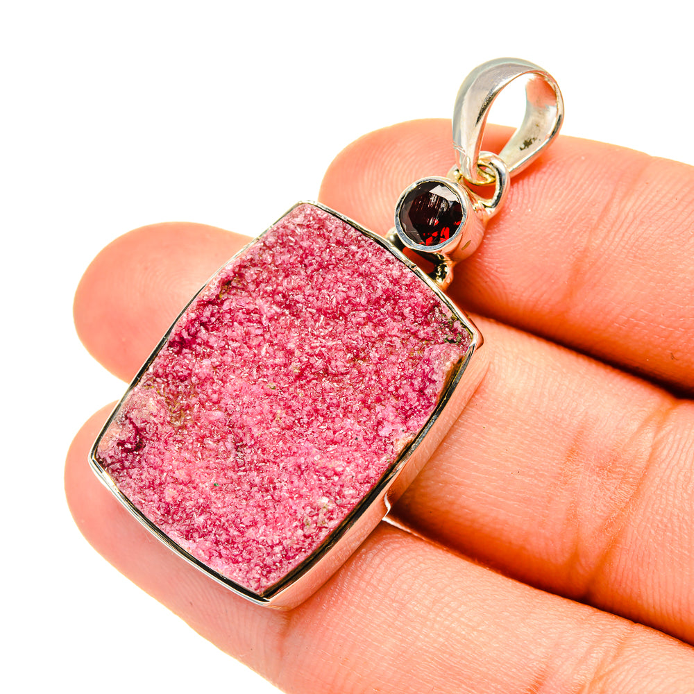 Cobalto Calcite Druzy Pendants handcrafted by Anasilvercos - PD7200