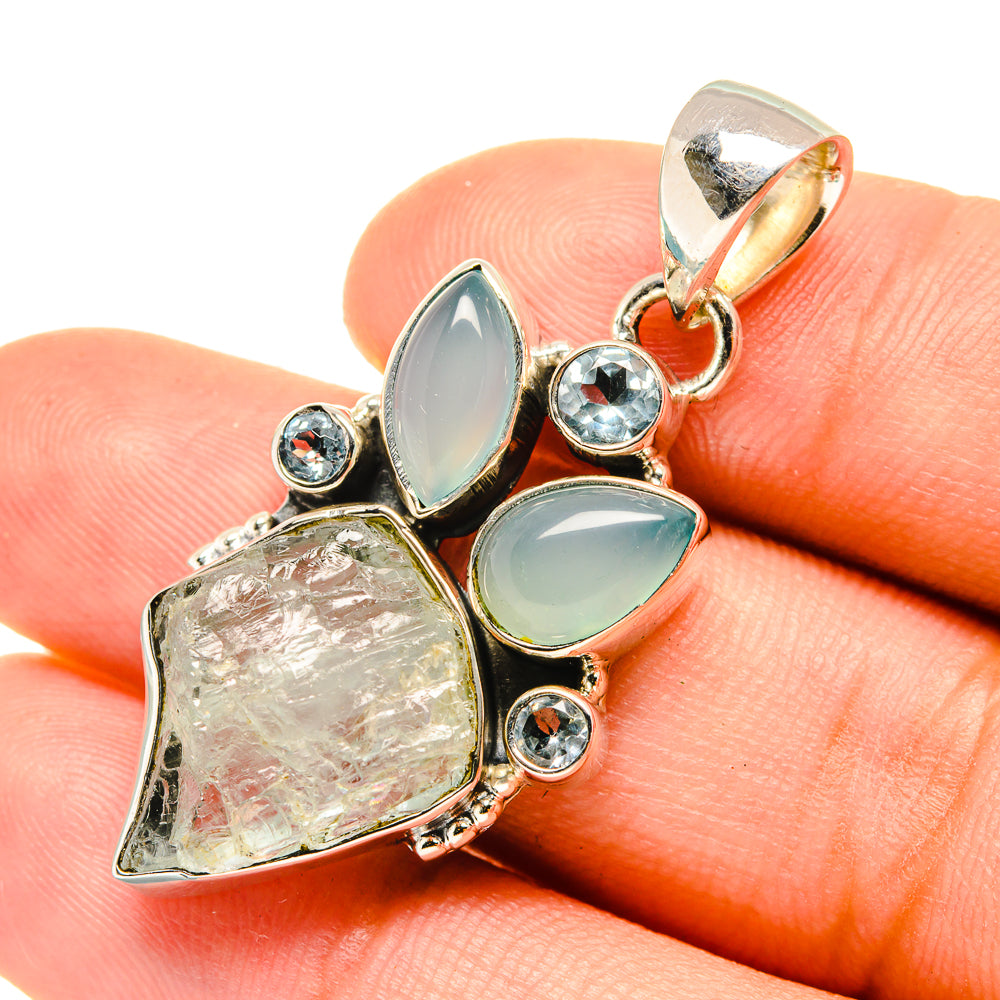 Aquamarine Pendants handcrafted by Anasilvercos - PD7204