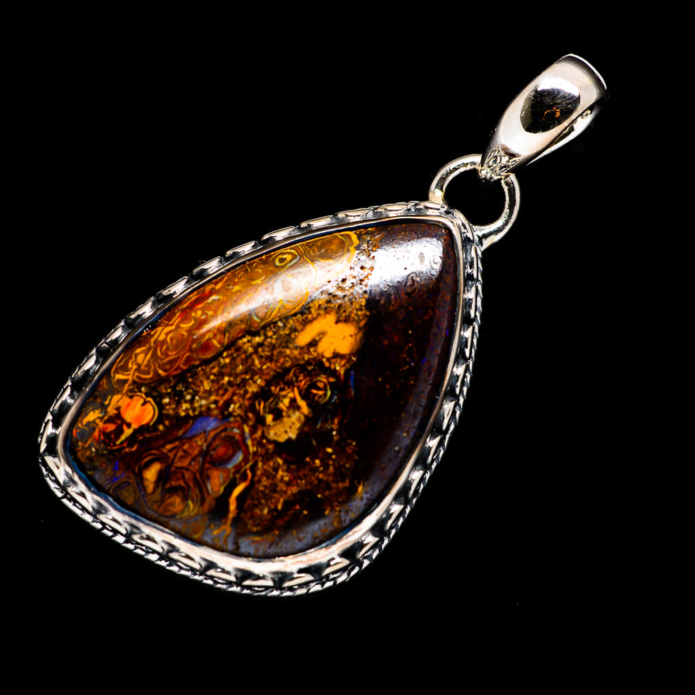 Boulder Opal Pendants handcrafted by Anasilvercos - PD721413
