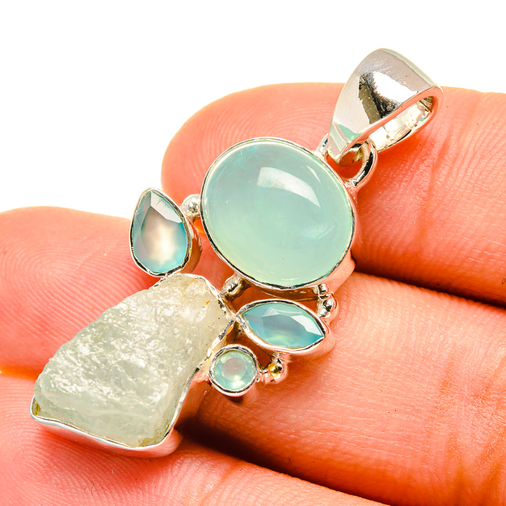 Aquamarine Pendants handcrafted by Anasilvercos - PD7220