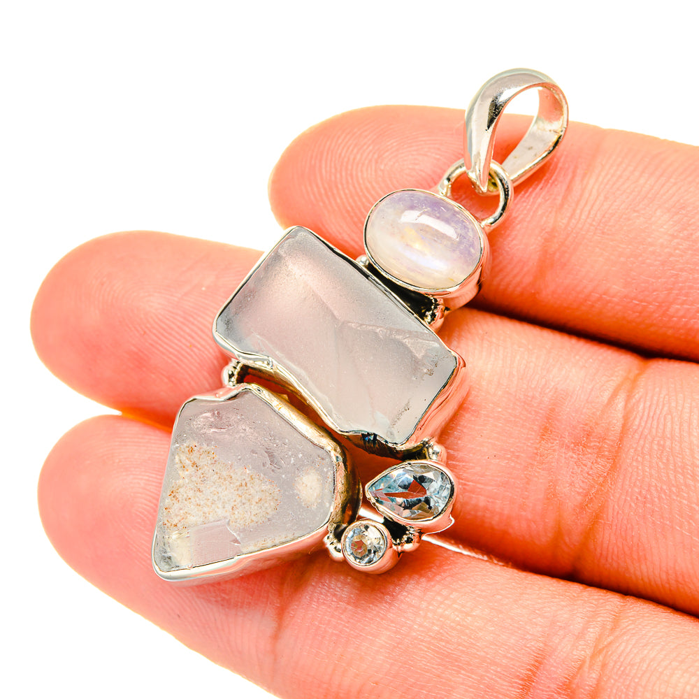 Aquamarine Pendants handcrafted by Anasilvercos - PD7223