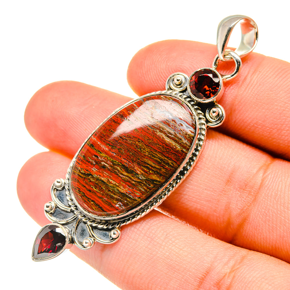 Red Jasper Pendants handcrafted by Anasilvercos - PD7231