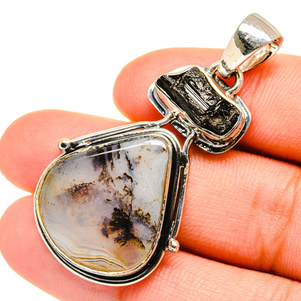 Scenic Dendritic Agate Pendants handcrafted by Anasilvercos - PD7242