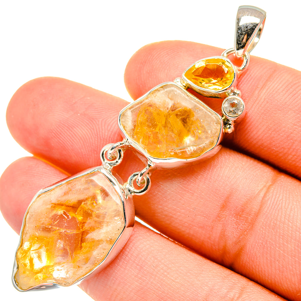 Citrine Pendants handcrafted by Anasilvercos - PD7246