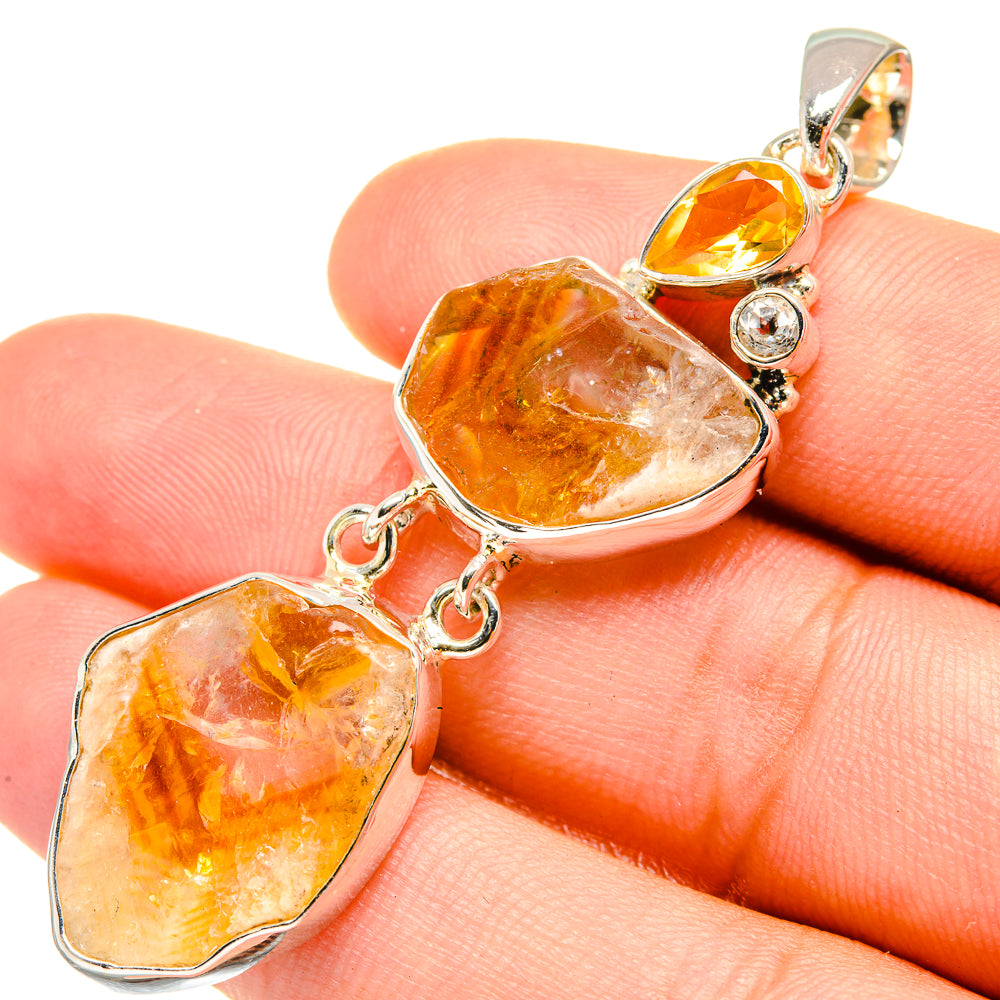 Citrine Pendants handcrafted by Anasilvercos - PD7247