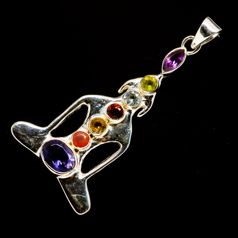 Multi-Stone Chakra Pendants handcrafted by Anasilvercos - PD726399
