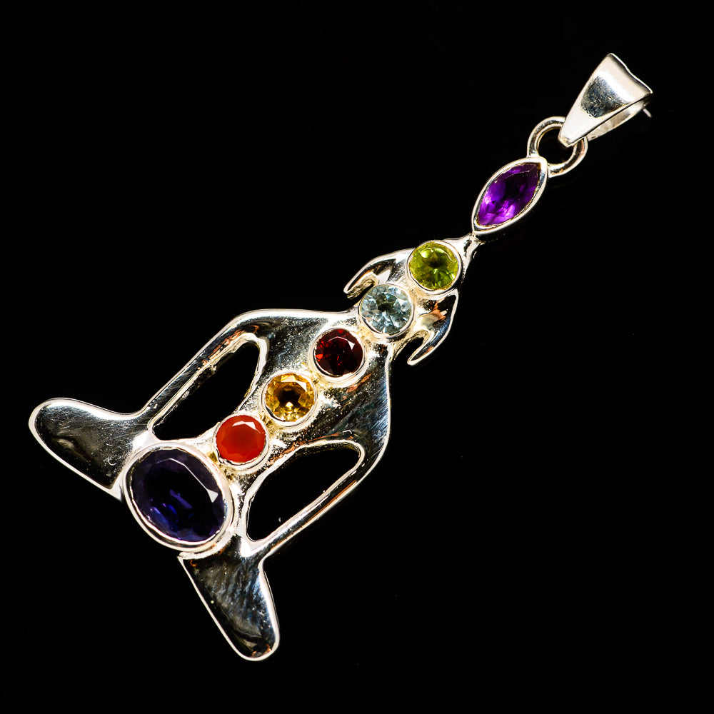 Multi-Stone Chakra Pendants handcrafted by Anasilvercos - PD726624