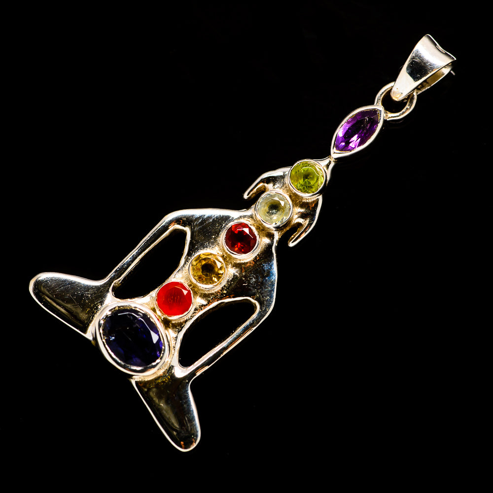 Multi-Stone Chakra Pendants handcrafted by Anasilvercos - PD726625