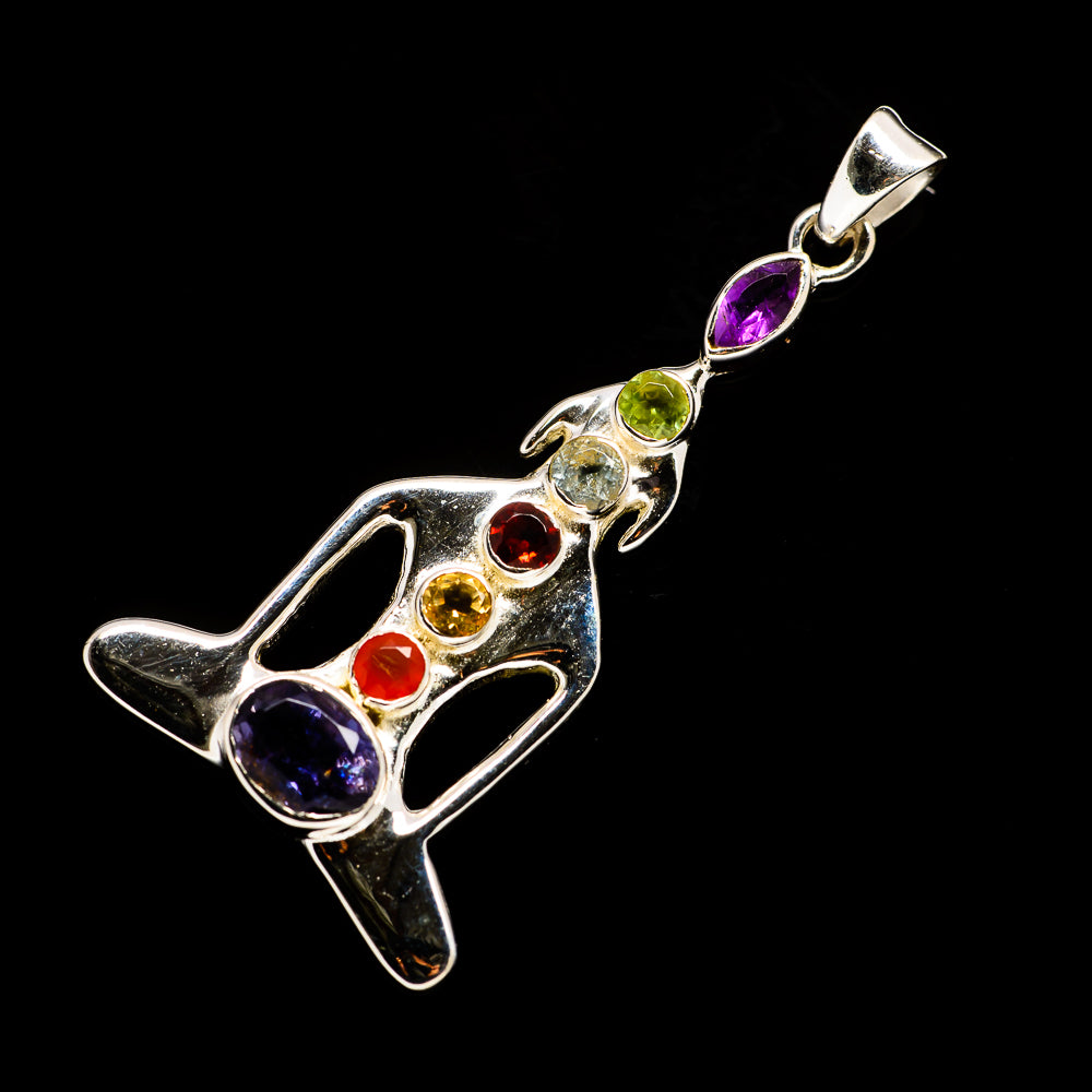 Multi-Stone Chakra Pendants handcrafted by Anasilvercos - PD726768