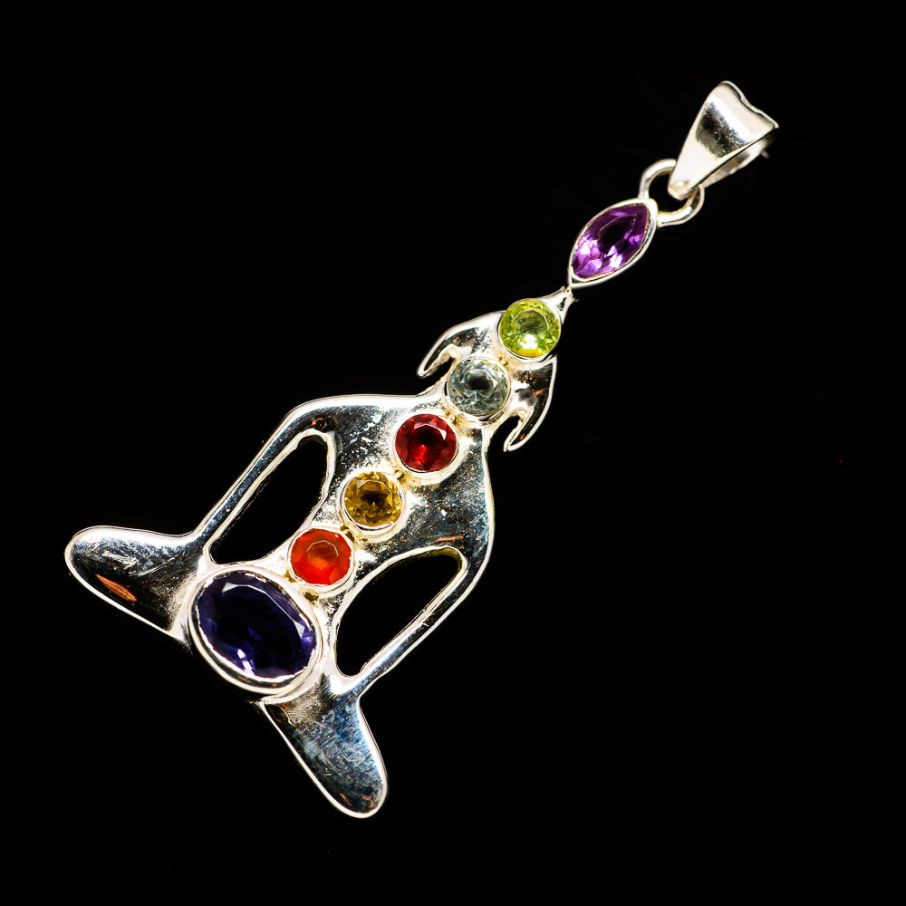 Multi-Stone Chakra Pendants handcrafted by Anasilvercos - PD726773