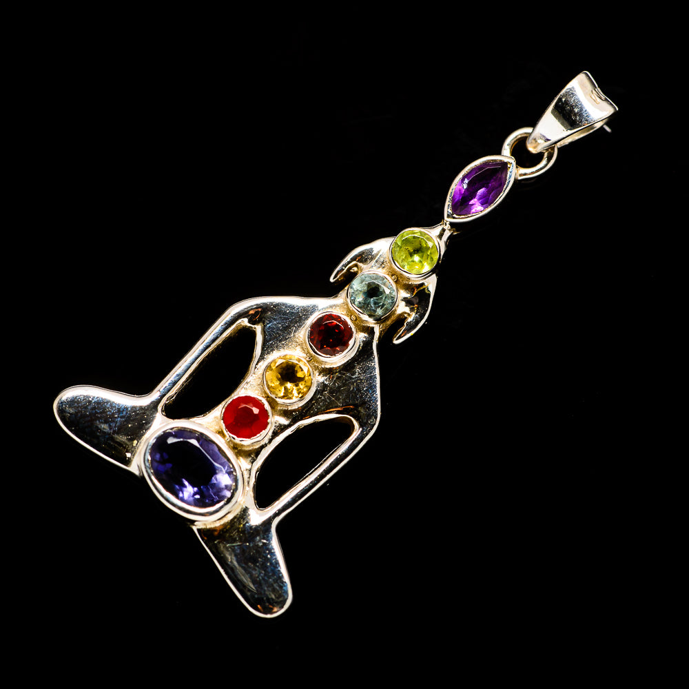 Multi-Stone Chakra Pendants handcrafted by Anasilvercos - PD726774