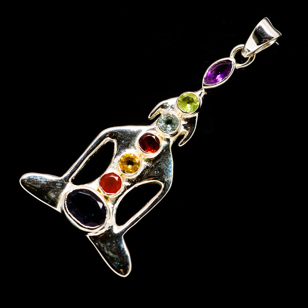 Multi-Stone Chakra Pendants handcrafted by Anasilvercos - PD726777