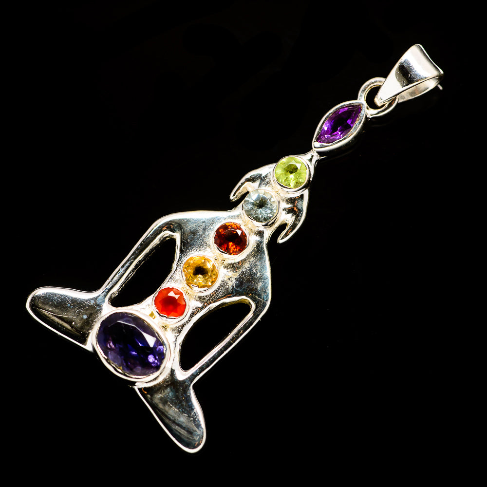 Multi-Stone Chakra Pendants handcrafted by Anasilvercos - PD726828