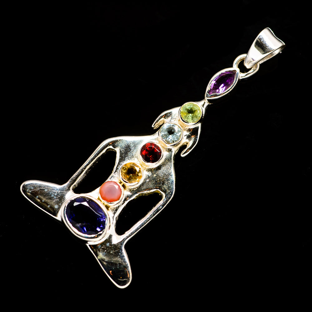 Multi-Stone Chakra Pendants handcrafted by Anasilvercos - PD726858